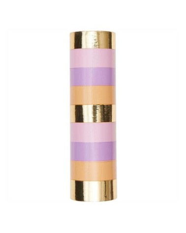 9 Serpentins pastel et doré 3,8m