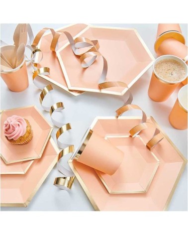 9 Serpentins pastel et doré 3,8m