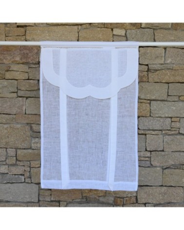 Store en lin blanc 45X120 CM