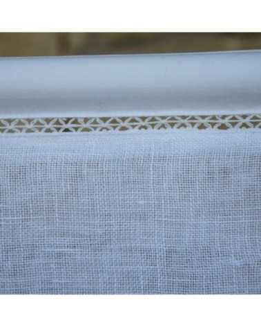 Store en lin blanc 45X120 CM
