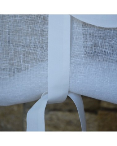 Store en lin blanc 45X120 CM