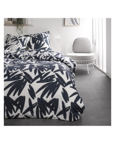 Parure de lit 2 personnes imprimé en Coton Blanc 220x240 cm