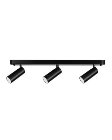 Projecteur Triple LED Acier Noir 58x5x12 CM
