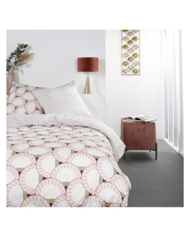 Parure de lit zippée 2 personnes imprimé en Coton Blanc 260x240 cm