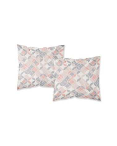 Parure de lit 2 personnes imprimé en Polyester Rose 220x240 cm