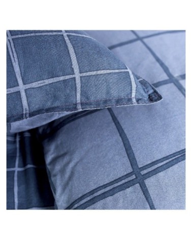 Parure de lit 2 personnes imprimé en Coton Bleu 220x240 cm