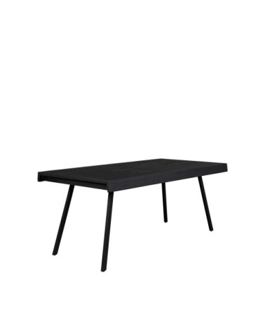 Table à manger en teck recyclé 200x90cm noir