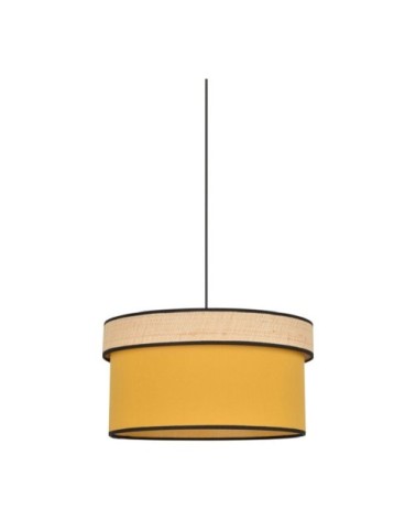Suspension cylindrique coton/raphia D38cm