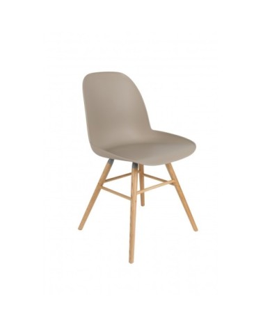 Chaise design en bois taupe