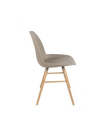 Chaise design en bois taupe