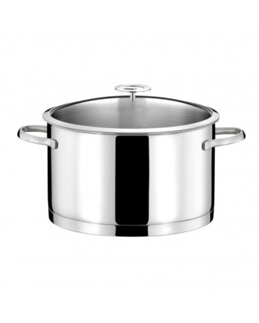 Faitout 24cm inox avec couvercle universel en Acier Inoxydable