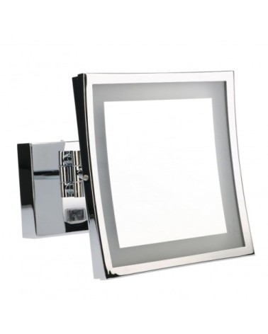 Miroir Grossissant Acier Blanc 12x12x30 CM