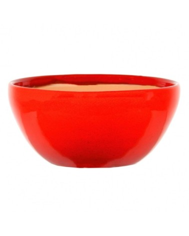 Cache pot rouge en terre cuite H13cm