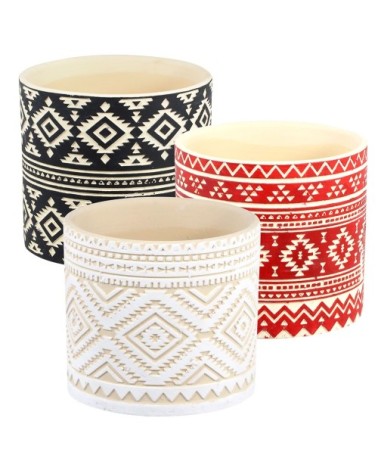 Mini cache pot cylindre en céramique D7cm