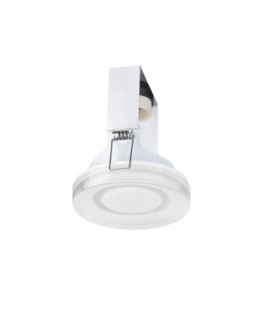 Plafonnier Encastré GU10 avec Diffuseur en Verre Blanc 90mm