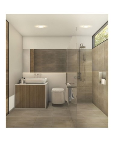 Plafonnier Encastré GU10 avec Diffuseur en Verre Blanc 90mm