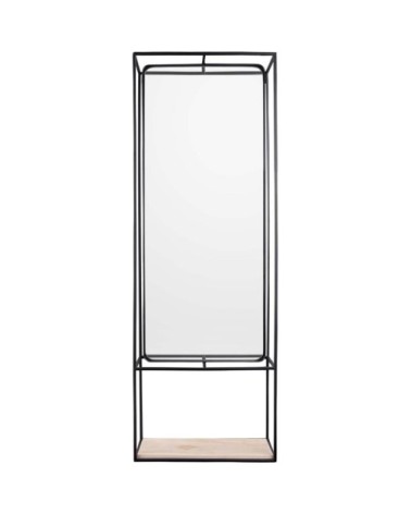Miroir rectangulaire en métal noir