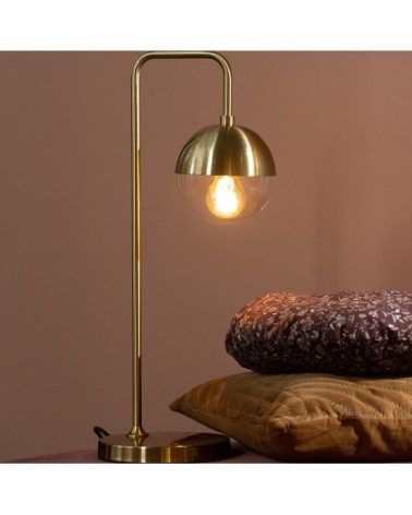 Lampe à poser vintage en métal laiton