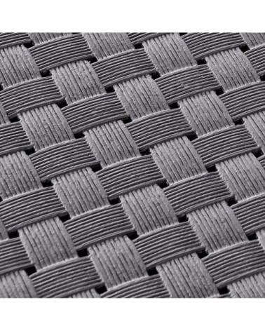 Salon de jardin 5 places effet résine tressée gris