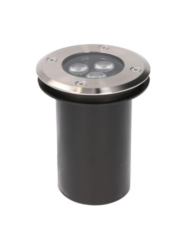 Encastré de sol led IP65/IP67 ø110mm 2,7W 4000k acier inoxydable. gris
