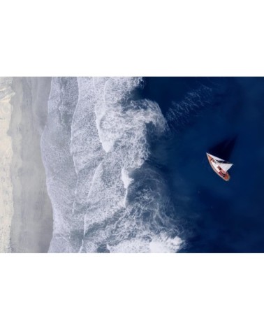 Tableau sur toile voilier 45x65cm