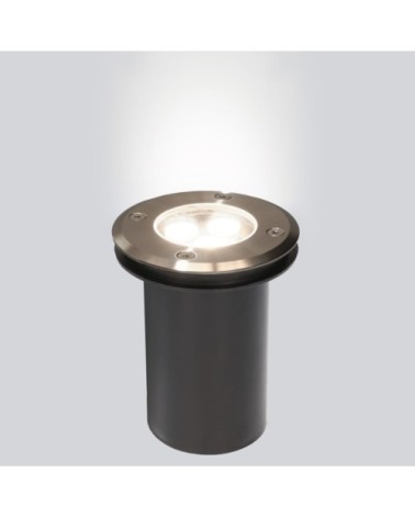 Encastré de sol led IP65/IP67 ø110mm 2,7W 4000k acier inoxydable. gris