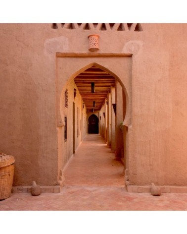 Tableau sur toile couloir ocre 45x45cm