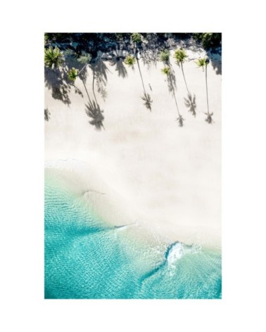 Tableau sur toile plage tropicale 30x45cm