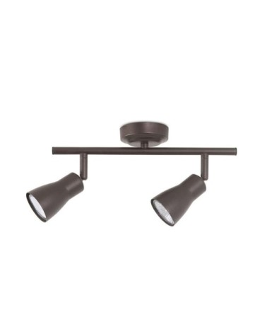 Double spot de style moderne GU10 IP20 8W métal marron