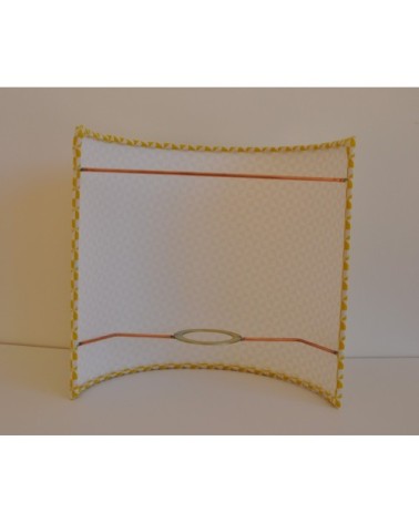 Applique double gaze blanc à pois dorés - 30*30 cm