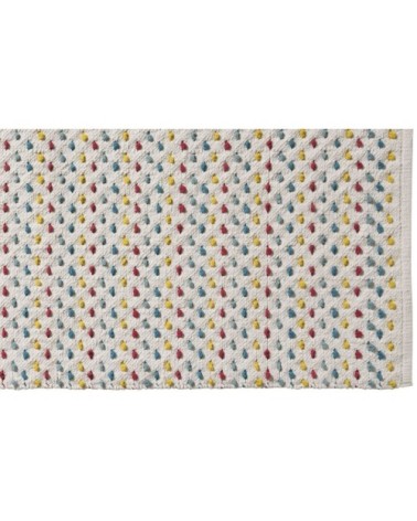 Tapis en coton fantaisie multicouleur 60x120cm