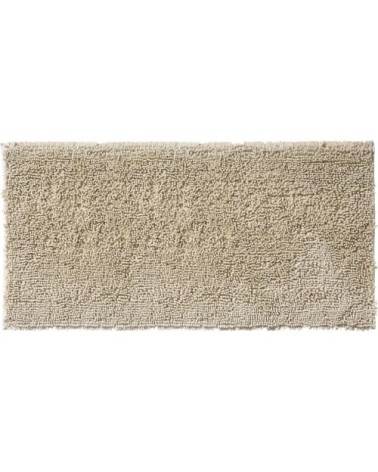 Tapis de bain en polyester uni ivoire 60x120cm