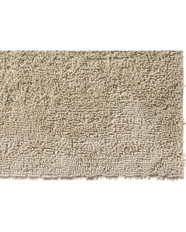 Tapis de bain en polyester uni ivoire 60x120cm