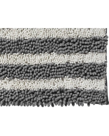 Tapis de bain en polyester fantaisie gris 50x80cm