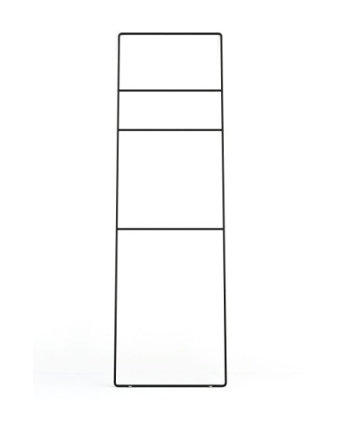 Echelle à serviettes en métal noir, 180x55 cm