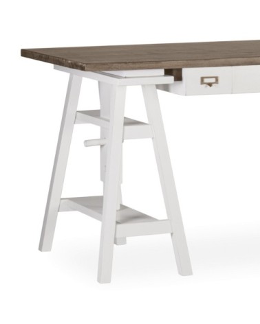 Bureau réglable en bois blanc L 150 cm