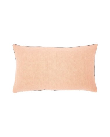 Housse de coussin en lin peche 33 x 57 cm