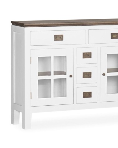 Console en bois blanc L 105 cm