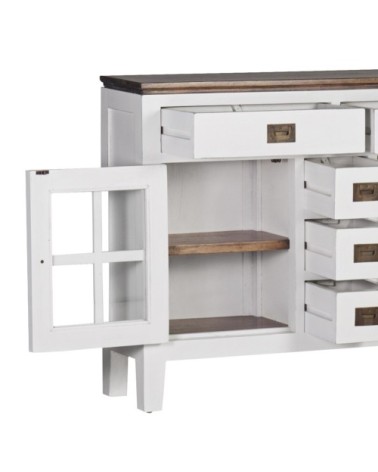 Console en bois blanc L 105 cm
