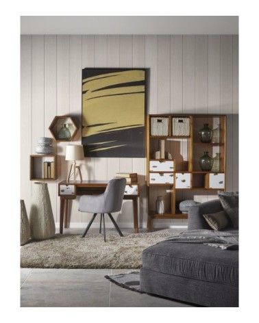 Fauteuil rembourré velours gris