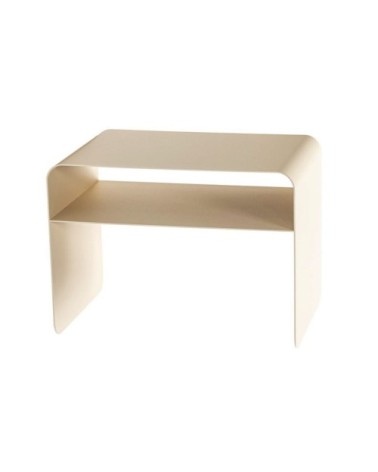 Table d'appoint moderne en acier beige