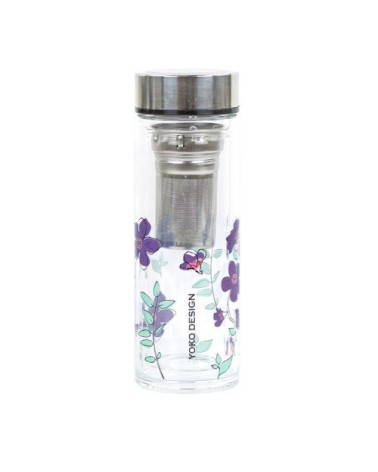Theiere en verre double paroi par'tea 350 ml violet