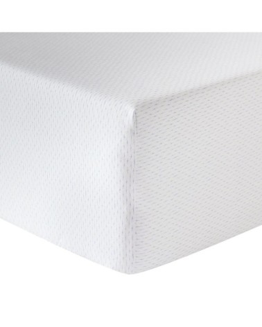 Drap housse percale blanc 140x190 cm