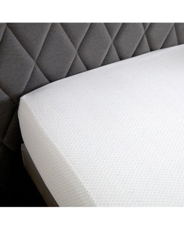 Drap housse percale blanc 140x190 cm