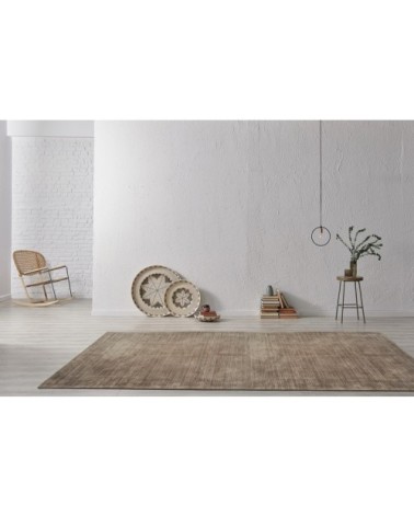 Tapis moderne fait main en Viscose Taupe 160x230 cm