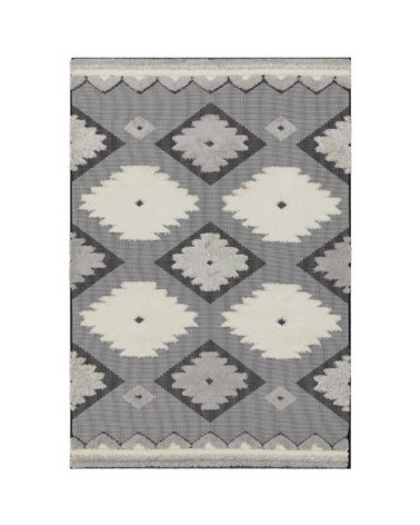 Tapis tissé plat en Polypropylène Gris anthracite 120x170 cm