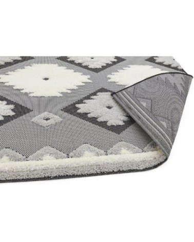 Tapis tissé plat en Polypropylène Gris anthracite 120x170 cm