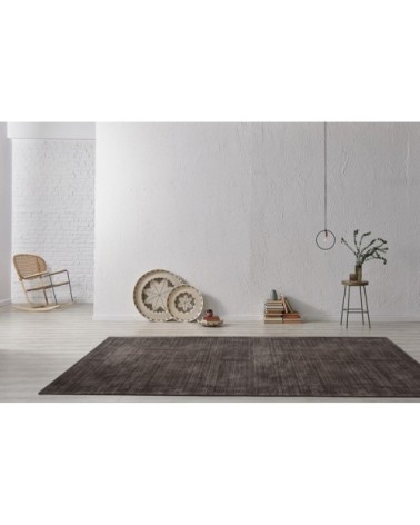 Tapis moderne fait main en Viscose Marron foncé 200x290 cm