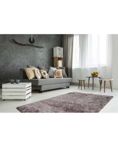 Tapis shaggy en Polyester Gris anthracite 80x150 cm