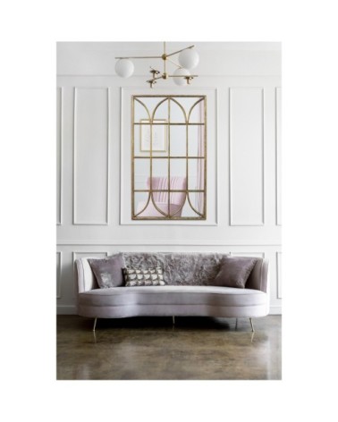 Miroir fenêtre en métal or 65x110